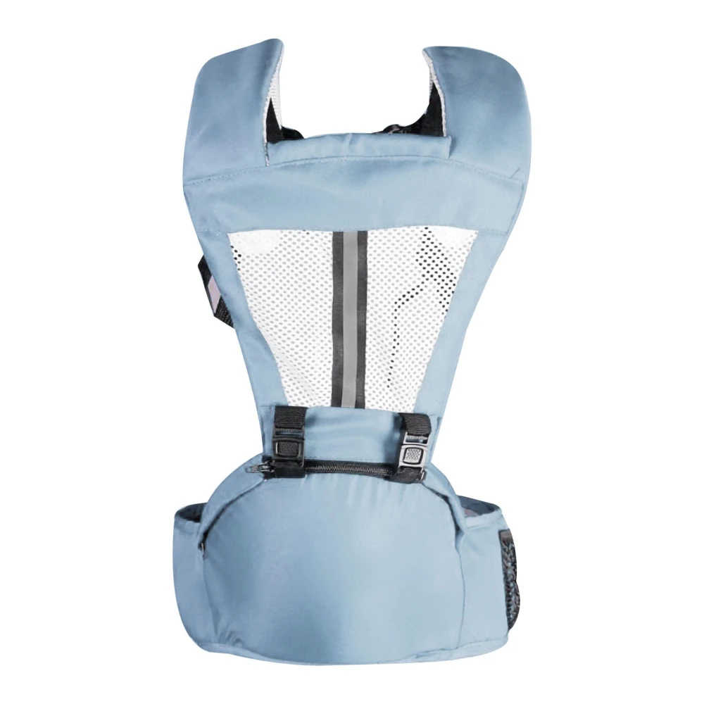 Baby Carrier with Waist Stool Dual Use Good Fixation Colored Multifunctional Baby Carrier for Travelling Outdoor Home Sky Blue