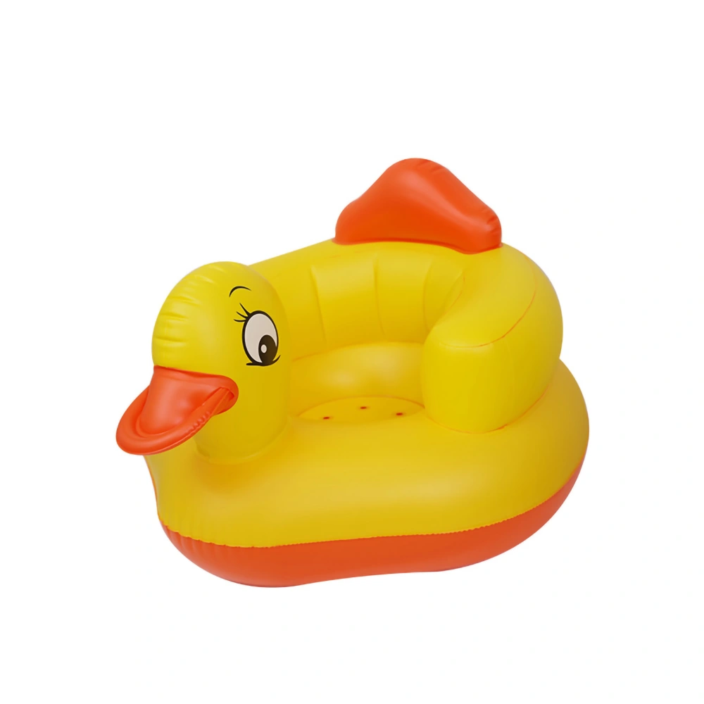 Inflatable Dining Chair PVC Little Yellow Duck Thickened Inflatable Sofa Bath Stool with Music Toddle Chair for Children Little Yellow Duck with Music