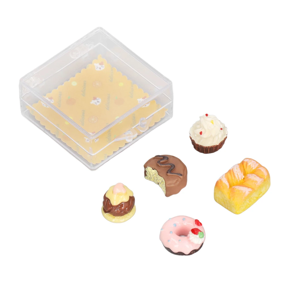 1:12 Dollhouse Miniature Desserts Set High Simulation Small Portable Dollhouse Miniature Food for 1:12 Doll House Gifts Type A