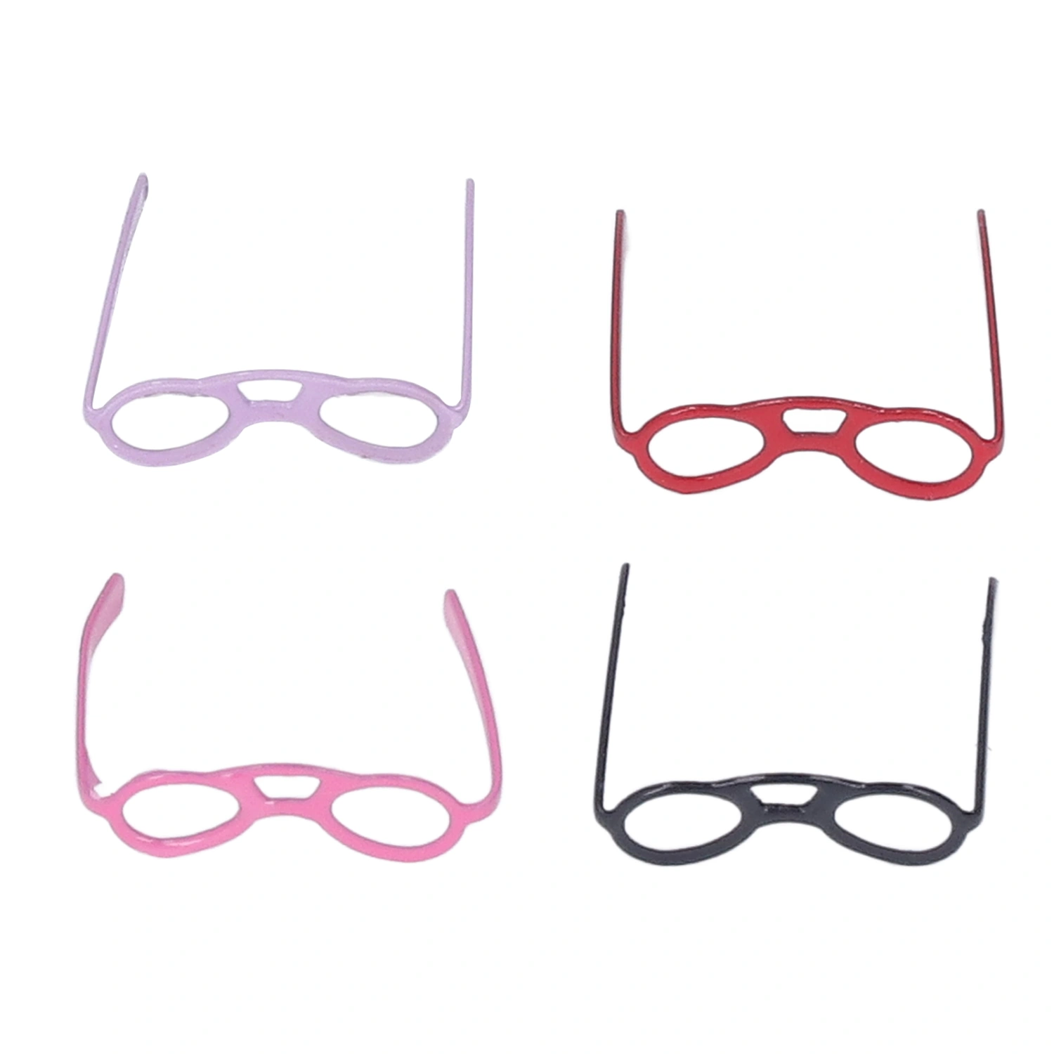4pcs 1:12 Dollhouse Glasses Cute Simulated DIY Miniature Doll Eyeglasses Decoration Accessory Gift