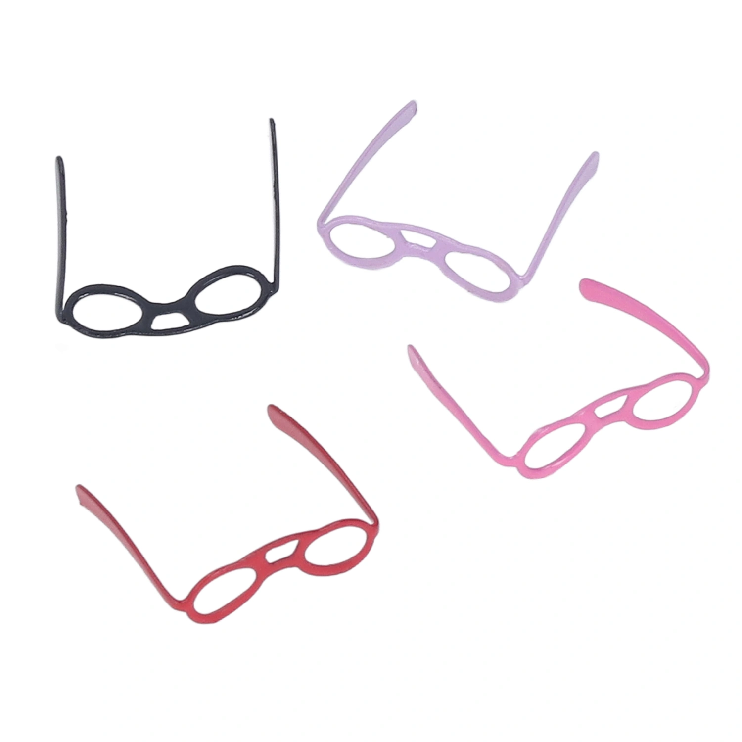 4pcs 1:12 Dollhouse Glasses Cute Simulated DIY Miniature Doll Eyeglasses Decoration Accessory Gift