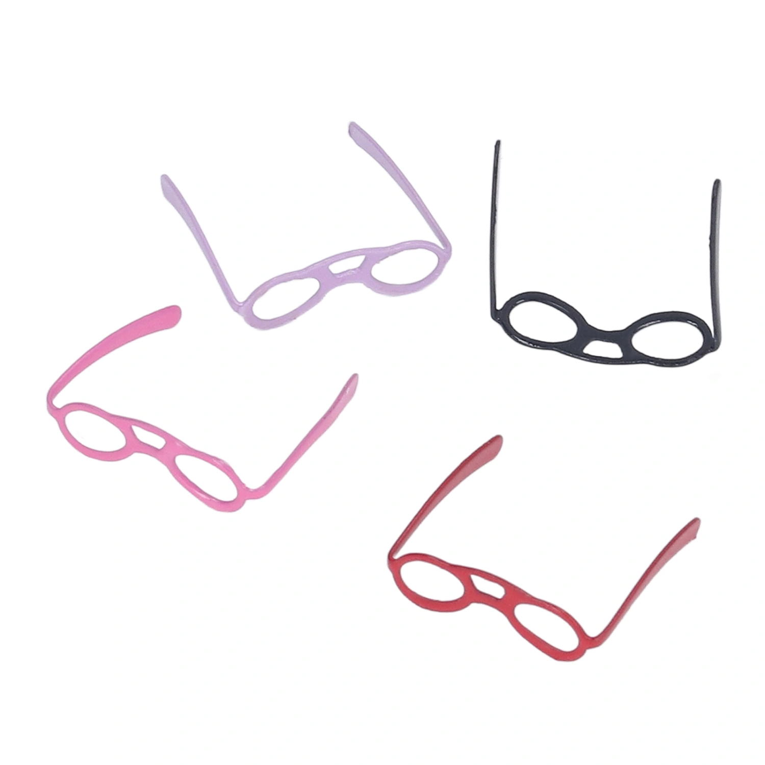 4pcs 1:12 Dollhouse Glasses Cute Simulated DIY Miniature Doll Eyeglasses Decoration Accessory Gift