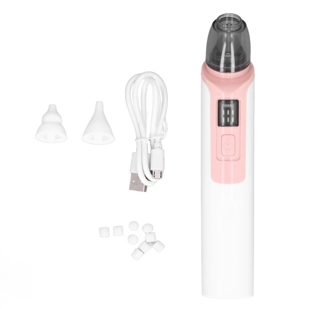 Baby Nose Cleaner Rechargeable Silicone Electric Child Nasal Aspirator for Toddlers Kids Pink