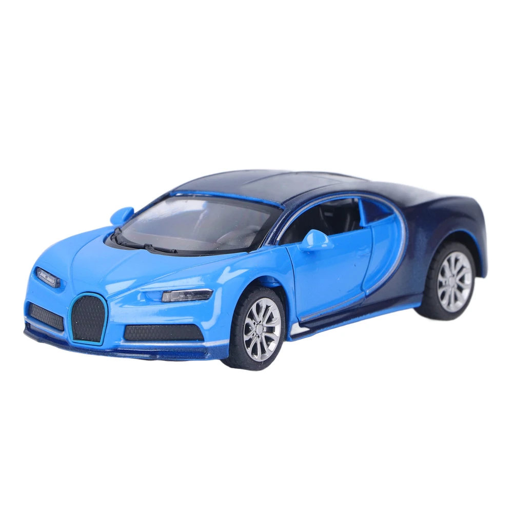 1:36 Alloy Car Model Realistic Exquisite Alloy Pull Back Sports Car Model Toy for 3 Years Old +(Blue )