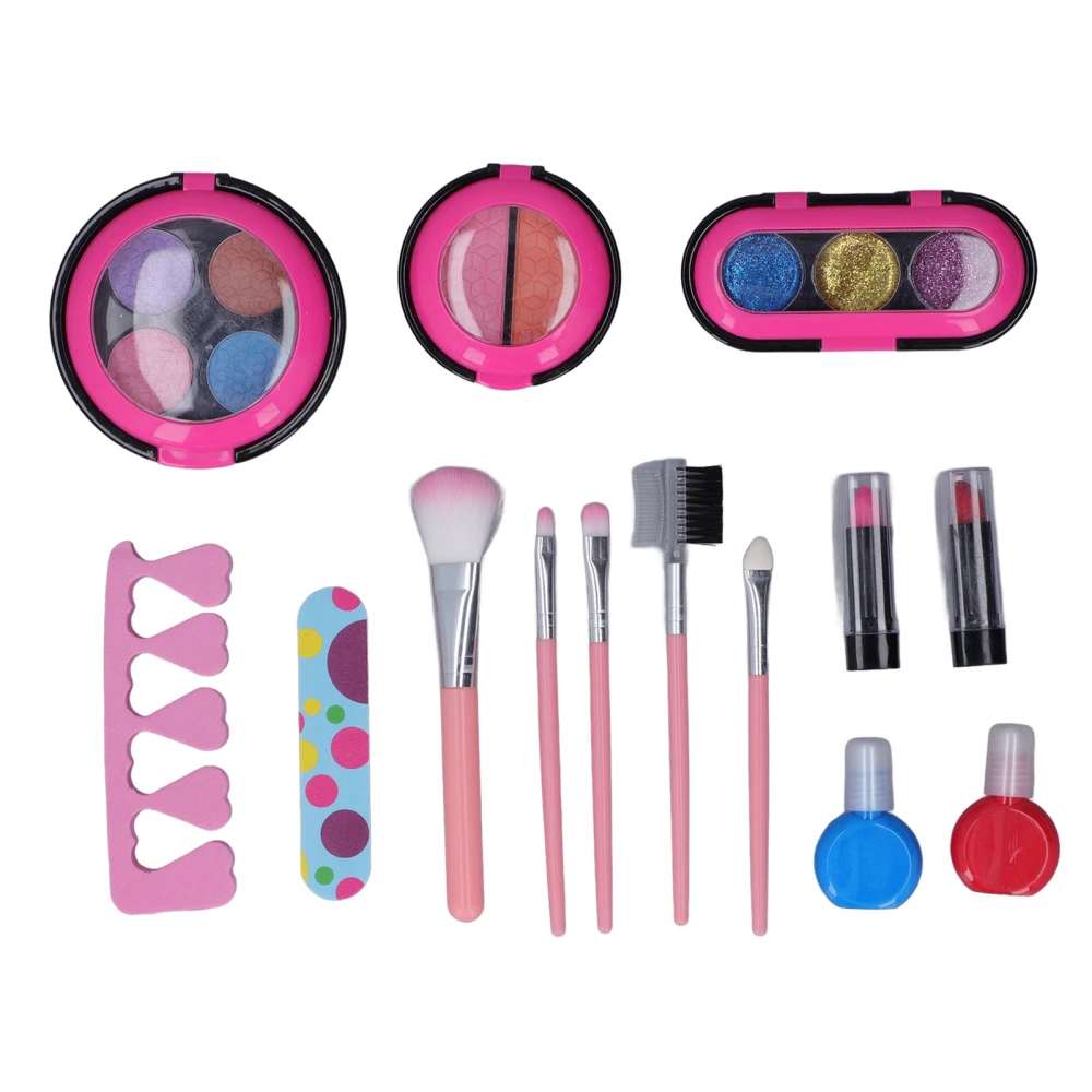 Makeup Toy Set Washable Cosmetic Beauty Toys with Lipstick Nail Polish for Girls 6+ Years Old