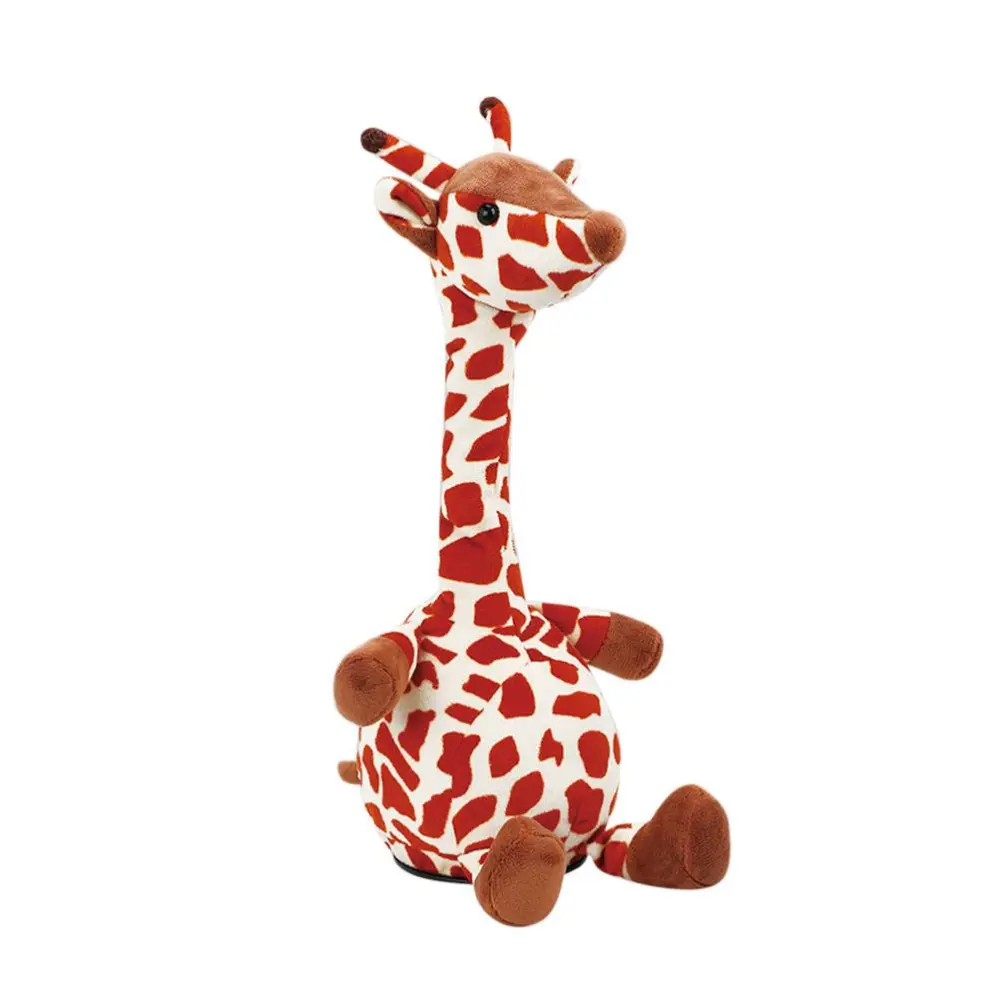 Twisting Giraffe Electric Doll Soft Plush Toy Learn To Speak Sing Dance Voice Repeat Animal Novelty Toy Children Gifts