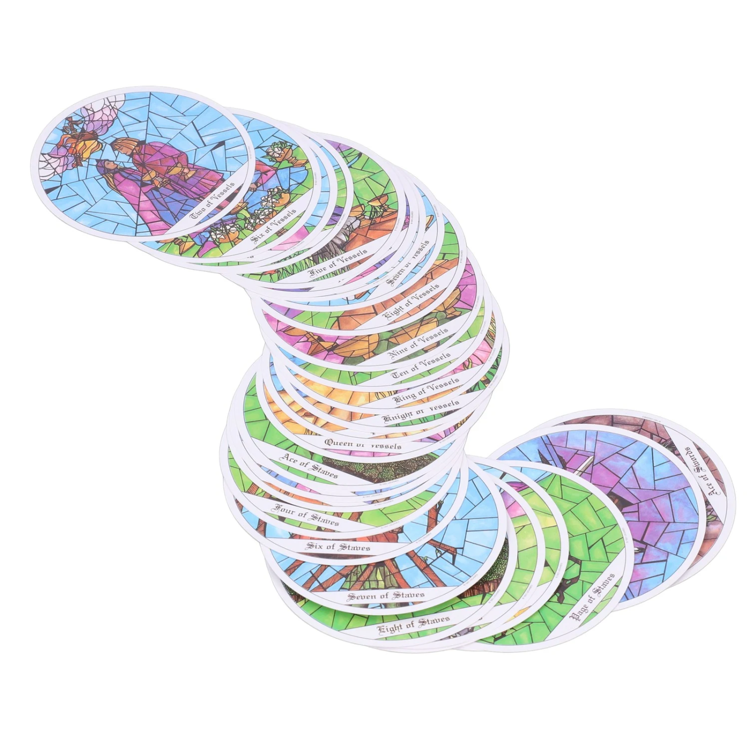 Round Tarot Deck Fortune Telling Love Career Divination Tarot Card Board Game for Family Party