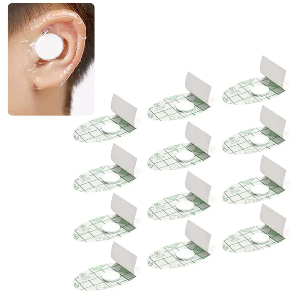 20pcs Baby Bath Ear Cover Waterproof Baby Ear Stickers One Time Ear Patch Newborn Ear Protection for Swimming Showering Water Sports