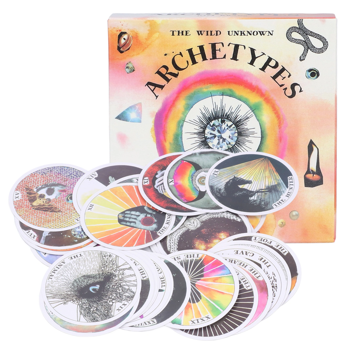 Round Tarot Deck Cafe Party Fate Divination Guidance Tarot Card Board Game Gift for Beginner