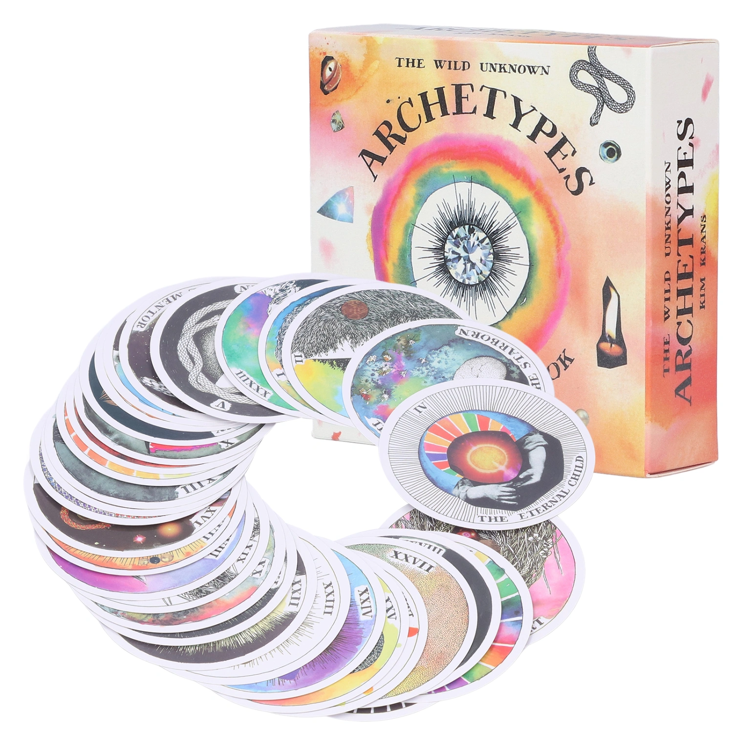 Round Tarot Deck Cafe Party Fate Divination Guidance Tarot Card Board Game Gift for Beginner
