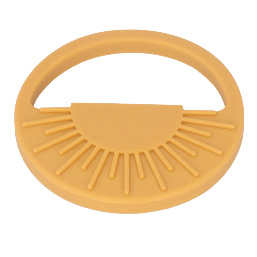 Baby Silicone Teether Toy Safe Semi Circular Sun Easy To Hold Infant Molar Teether for Infant003 Yellow