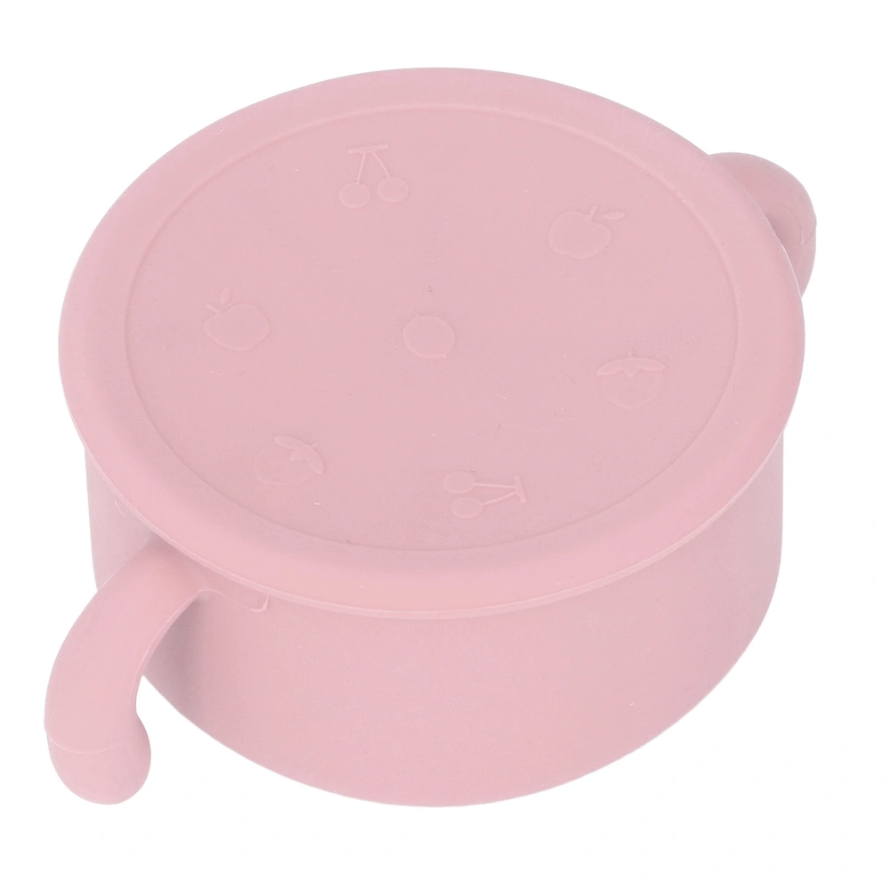 Silicone Baby Bowl Safe Anti Skid Strong Suction Base Handle Design Infant Bowl with Lid for Above 6 Months OldLavender