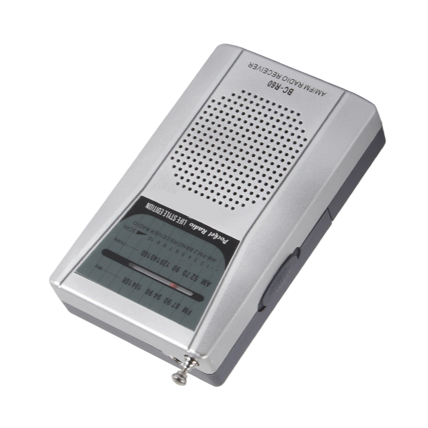 Mini AM FM Radio Manual Operation Easy Adjustment Memory Function Digital Radio Receiver(BCR60 (2pcs AA Batteries) )