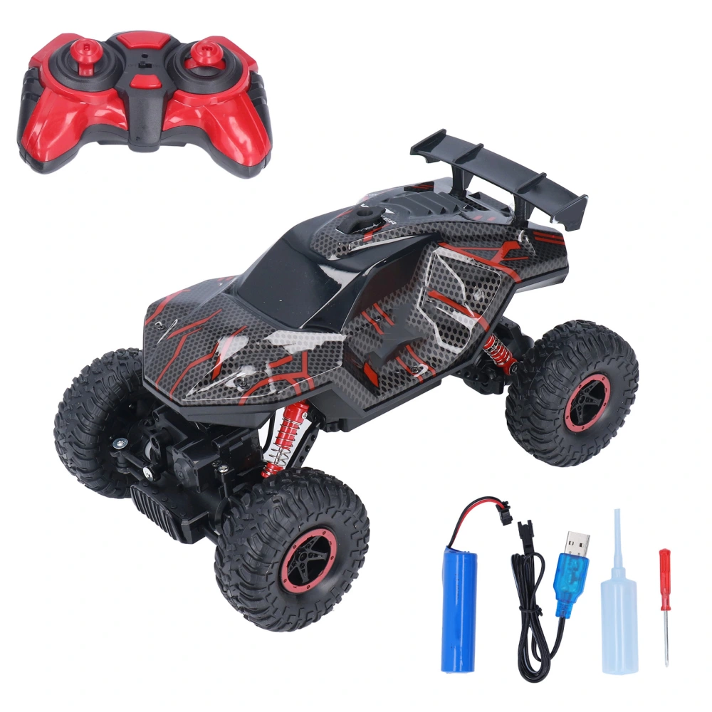 2.4G Remote Control Off Road Vehicle Spray Climbing Shock Absorption Four Wheel Racing Toy Car with Colorful Lights