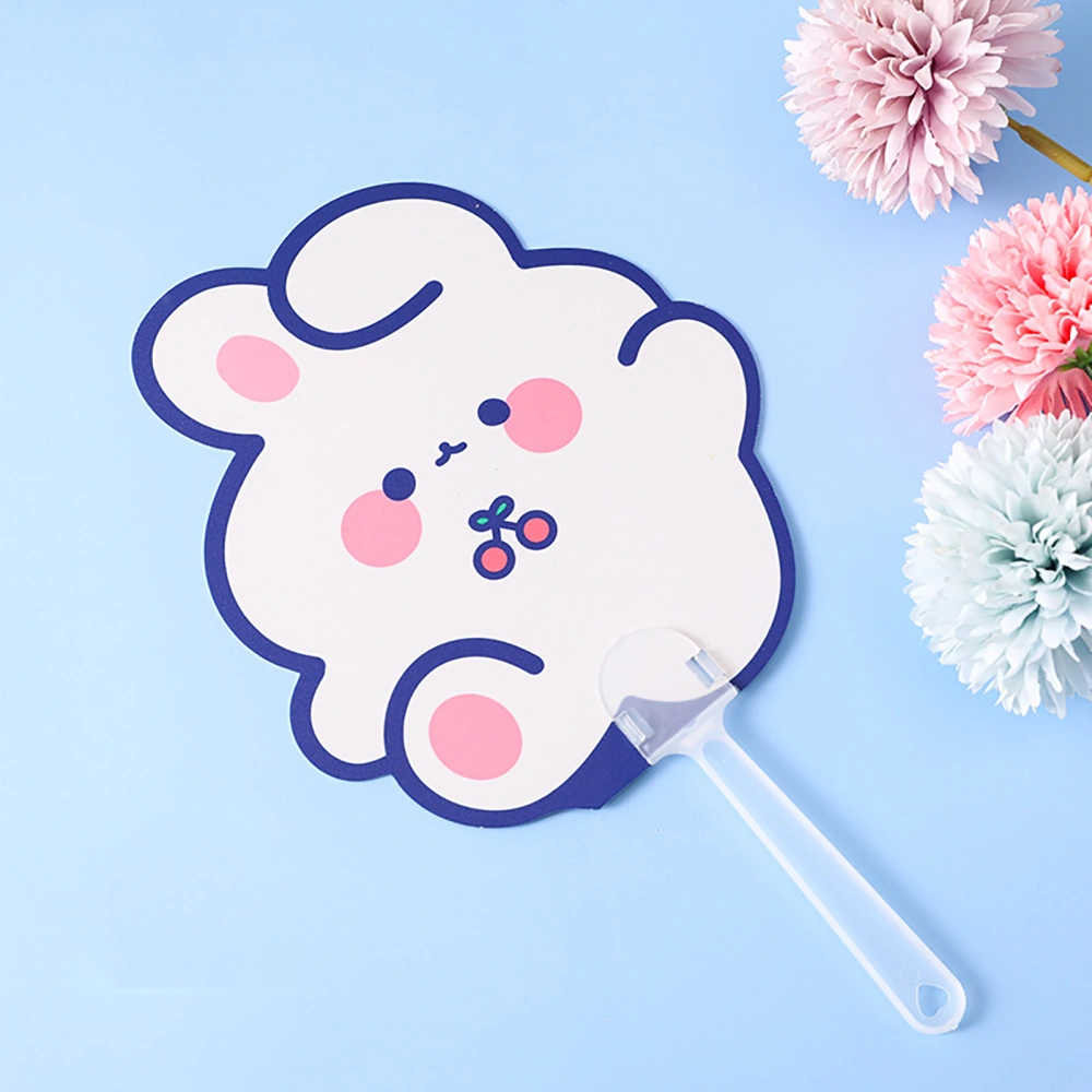 Cartoon Cute Handheld Fans PP Small Fan Portable Summer Hand Fan for Children StudentLong Eared Rabbit