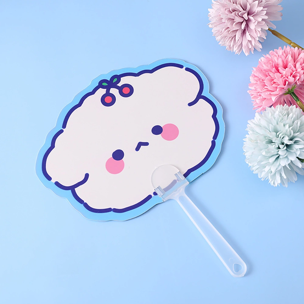 Cartoon Cute Handheld Fans PP Small Fan Portable Summer Hand Fan for Children StudentCherry Teddy