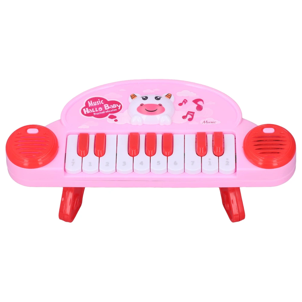 Baby Piano 10 Keys Interesting Cultivating Music Education ABS Material Mini Keyboard Piano for KidsPink