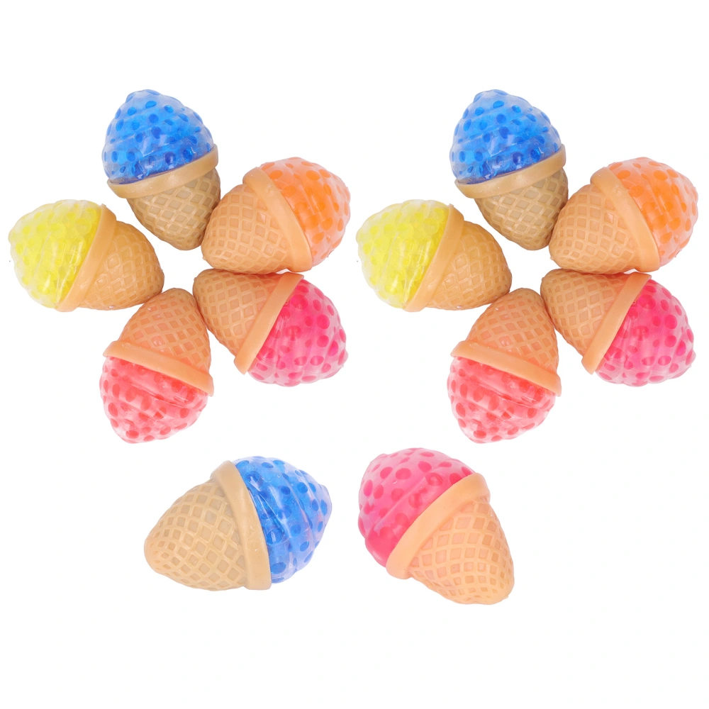 12pcs Kids Squeeze Ball Toy Ice Cream Shaped Bead Filled Stress Relive Sensory Ball Toy Set