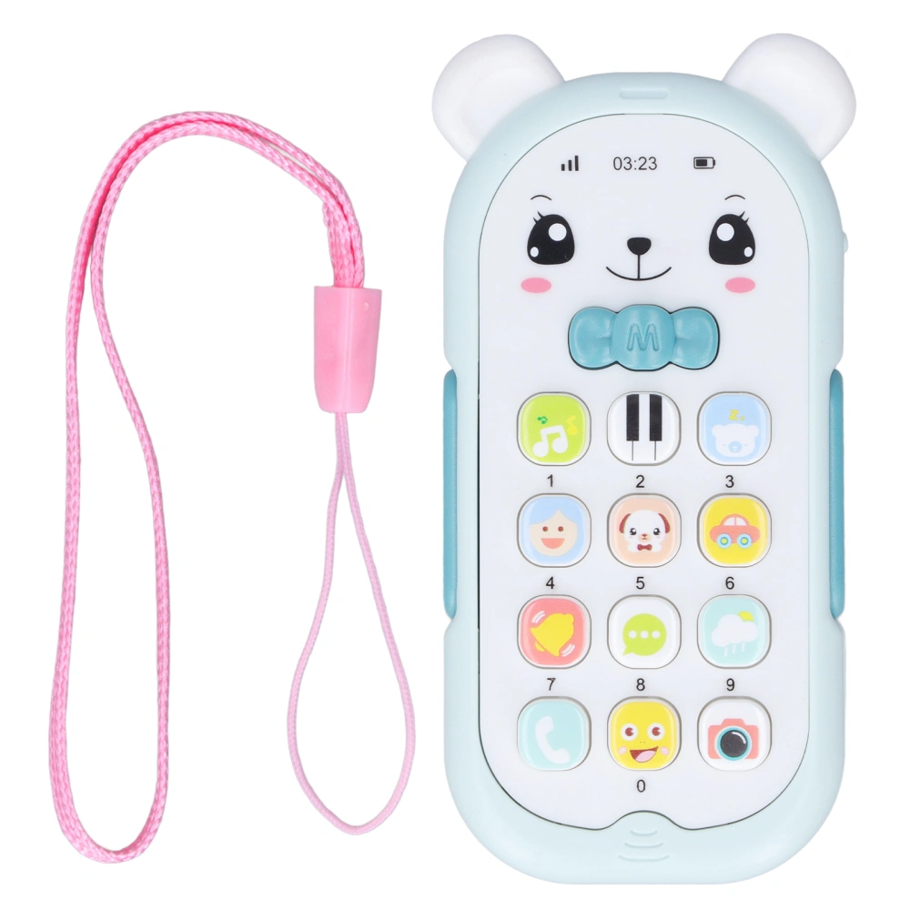 Mobile Phone Toy Simulation Educational Cartoon Electronic Baby Phone with Music Light for 3 Years Old Above