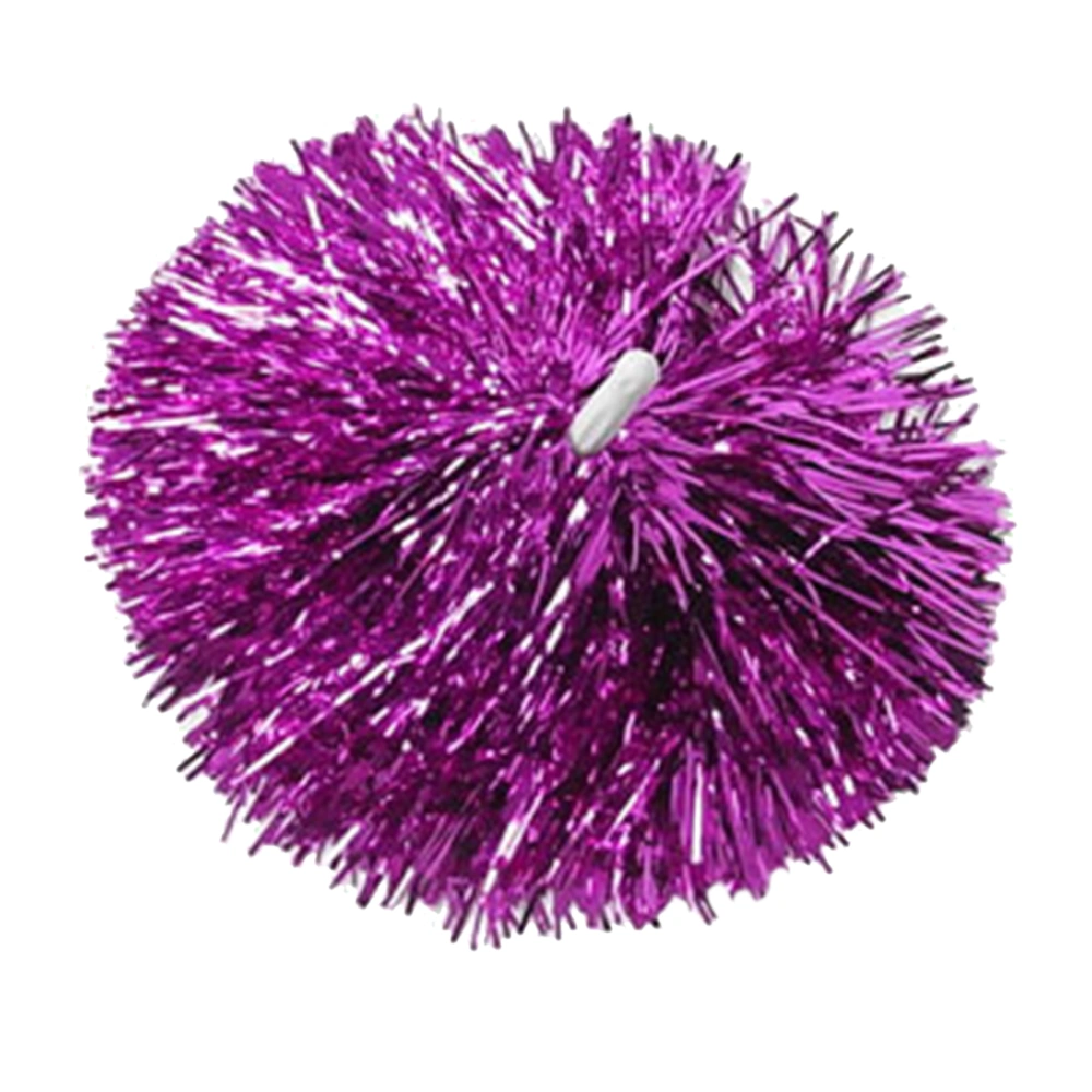 Cheerleading Pom Poms with Straight Handle Team Spirit Cheering Props for Aerobics Dancing School Sports GameRose Red