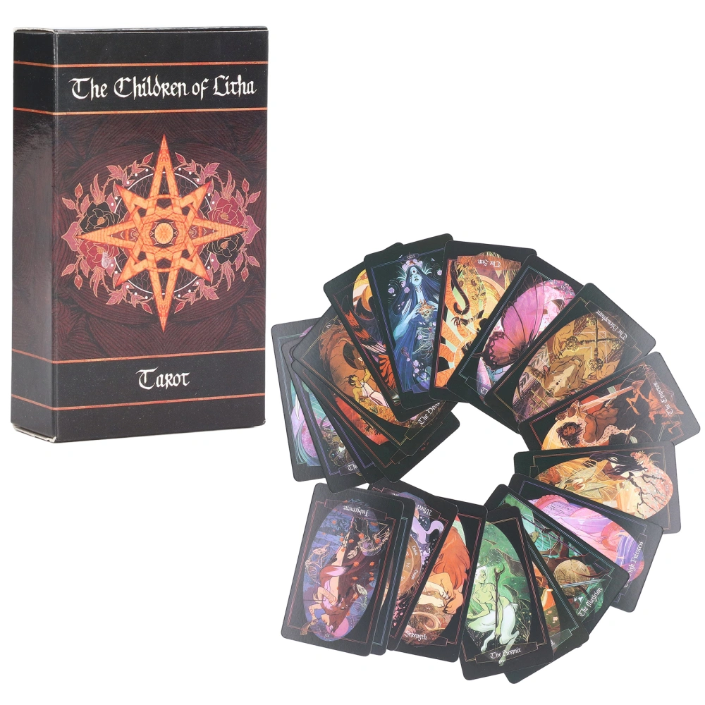 Children of Litha Tarot Cards Art Paper 78 Divination Decks Divination Fortune Telling Toys for Friends Party