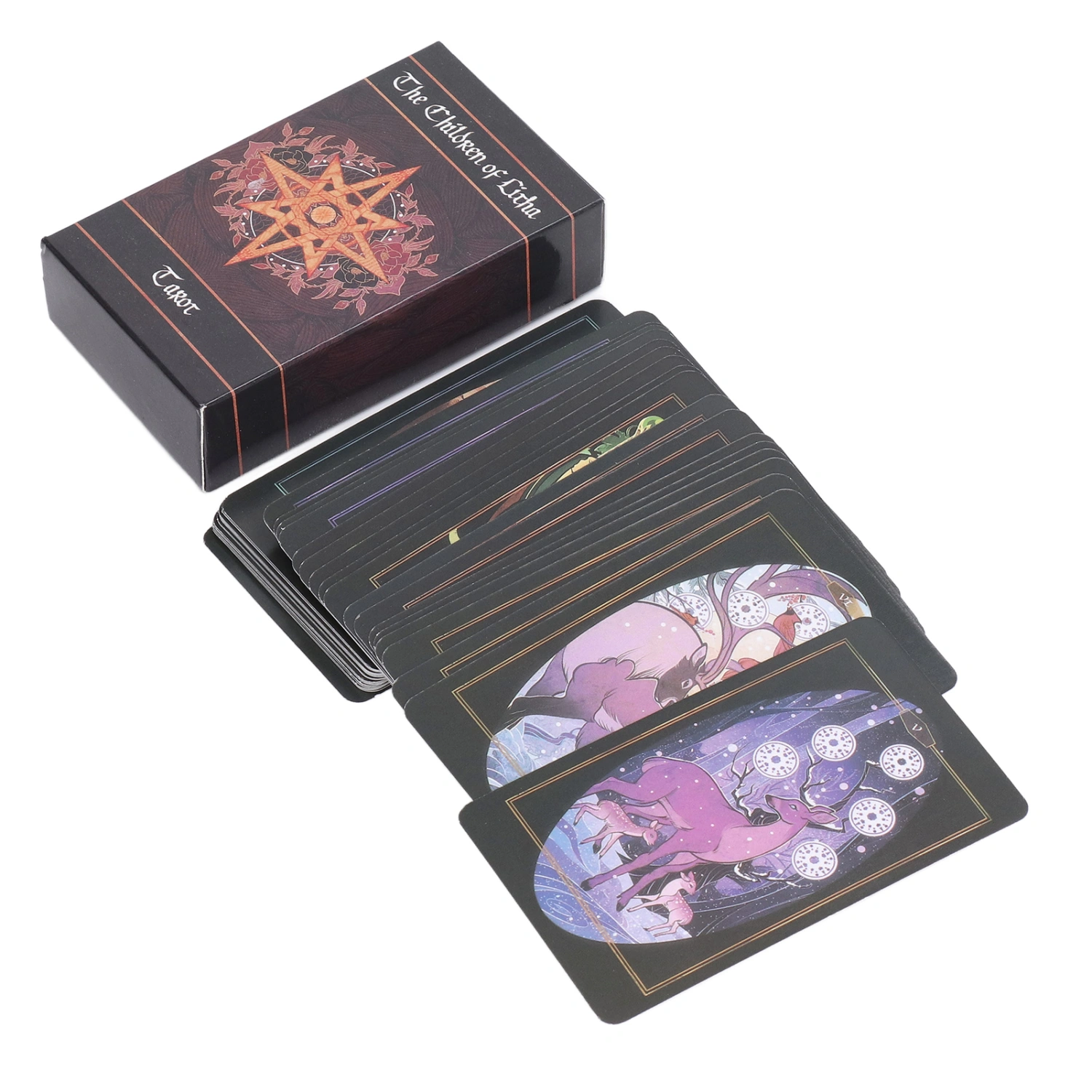 Children of Litha Tarot Cards Art Paper 78 Divination Decks Divination Fortune Telling Toys for Friends Party