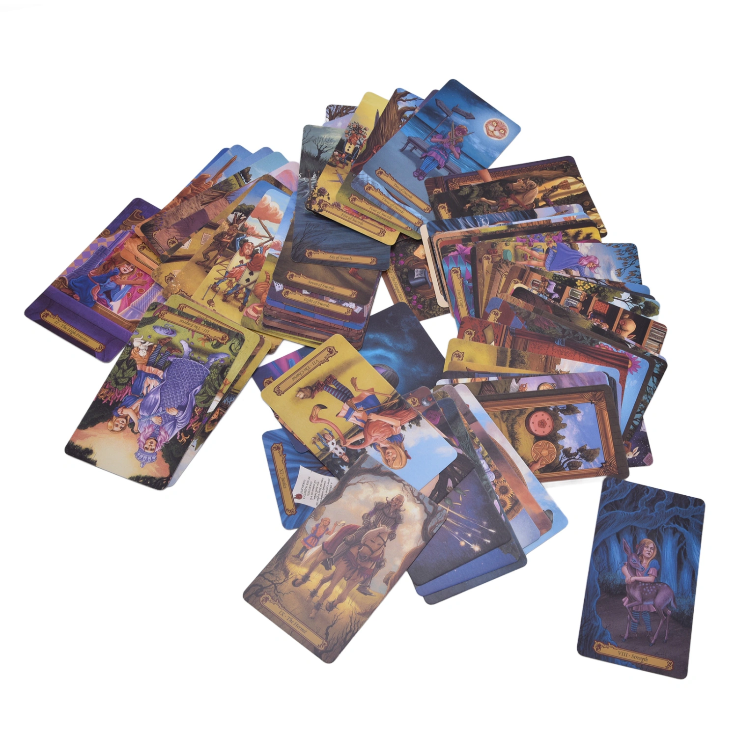 78PCS Wonderland Tarot Cards Divination Tool Coated Paper English Board Game for Beginners