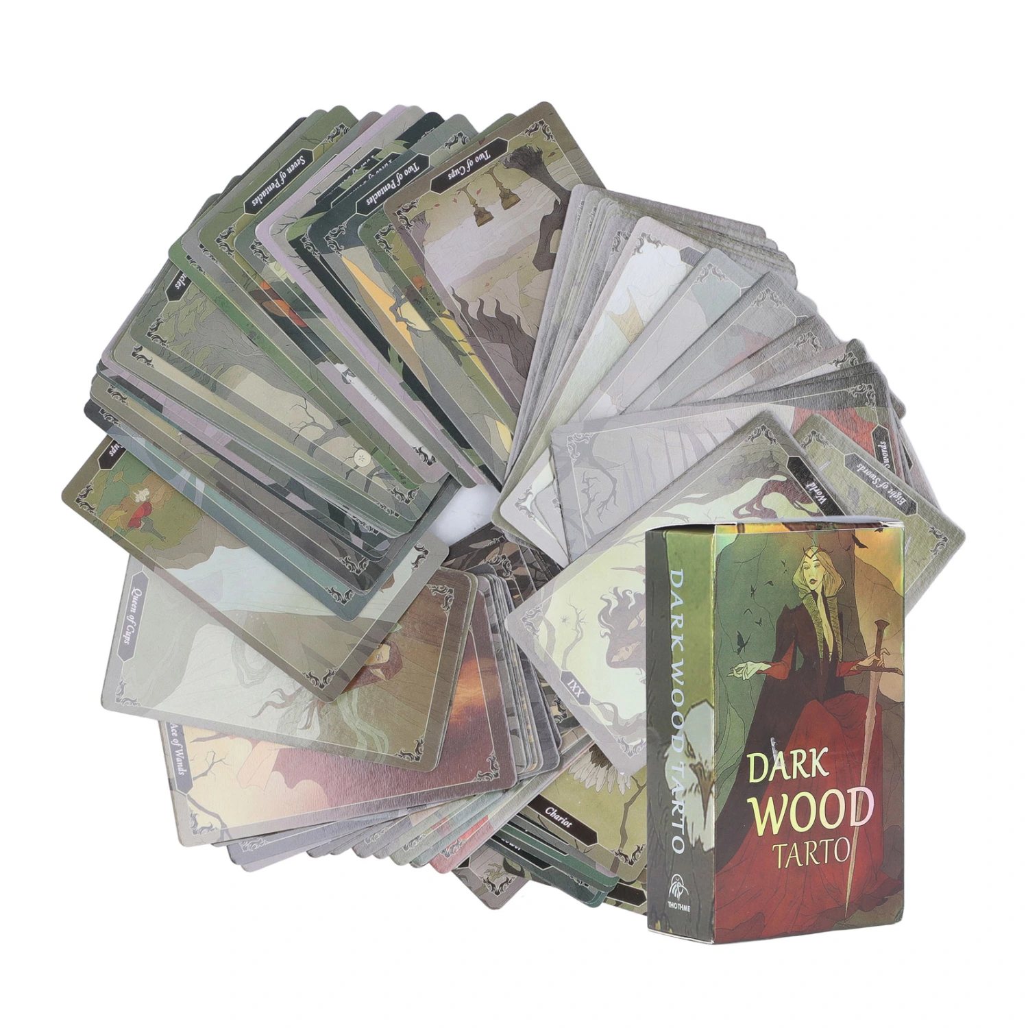 78pcs Tarot Cards Coated Paper Interactive Future Telling Game Divination Cards for Party Gathering