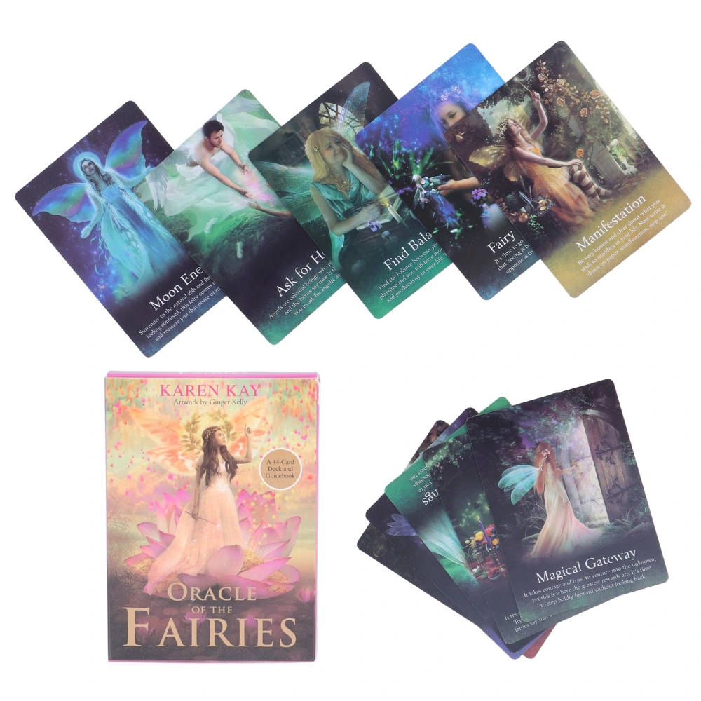 44 Sheets Tarot Deck Exquisite Patterns Perfect Size Fortune Telling Portable Divination Cards for Beginners