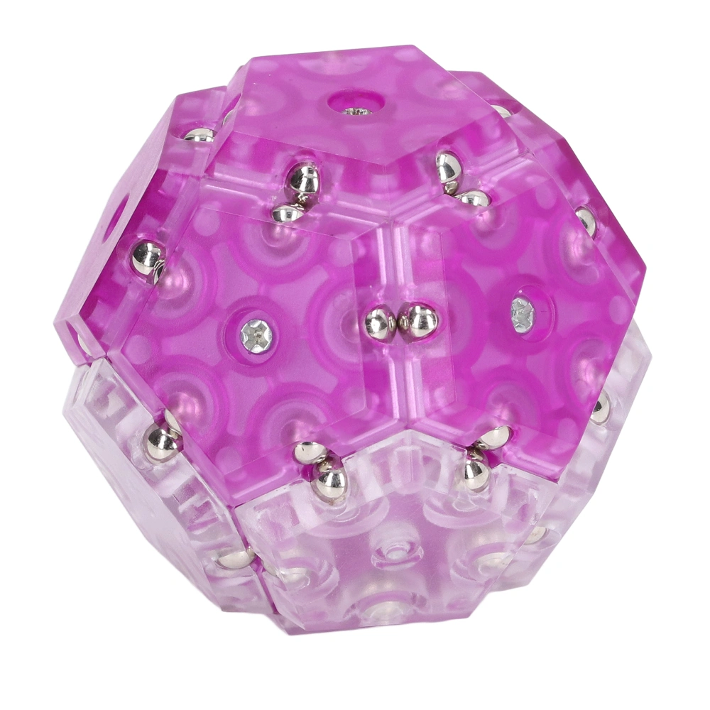 Magnetic Sphere Portable Stress Anxiety Relief Pentagonal Building Blocks Educational Toy for AdultPurple