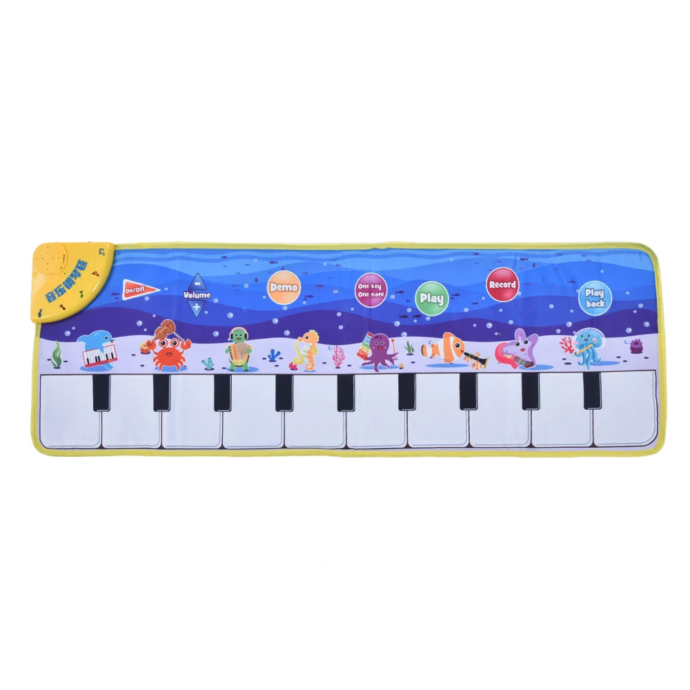 Kids Piano Mat Collapsible Soft Cloth Lighting Musical Dance Floor Playmat Educational Toys