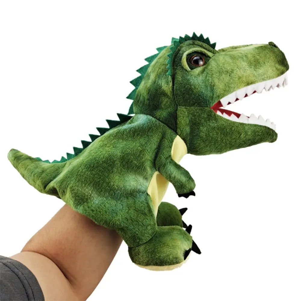 Dinosaur Hand Puppet 11.8 Inch Tyrannosaurus Plush Toy Soft Stuffed Animal Doll for Kids Storytelling Role Play