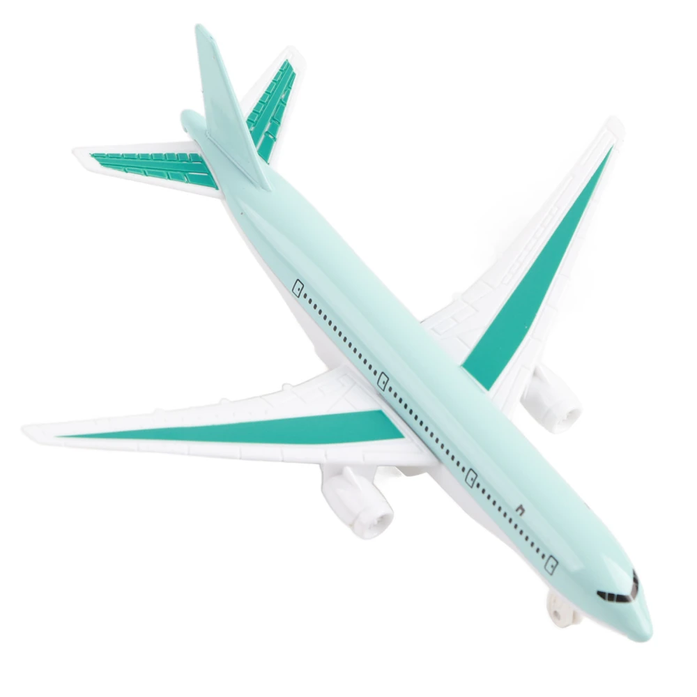 Airplane Toy 777 Sturdy Durable Alloy Safe Exquisite Design Stimulate Creativity Pull Back Music Light Model Airplane777 Blue