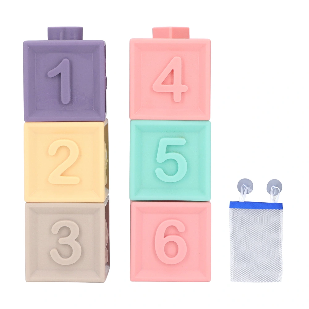 Soft Stacking Building Blocks Numbers Shape Soft Baby Blocks Early Educational Teether Toys