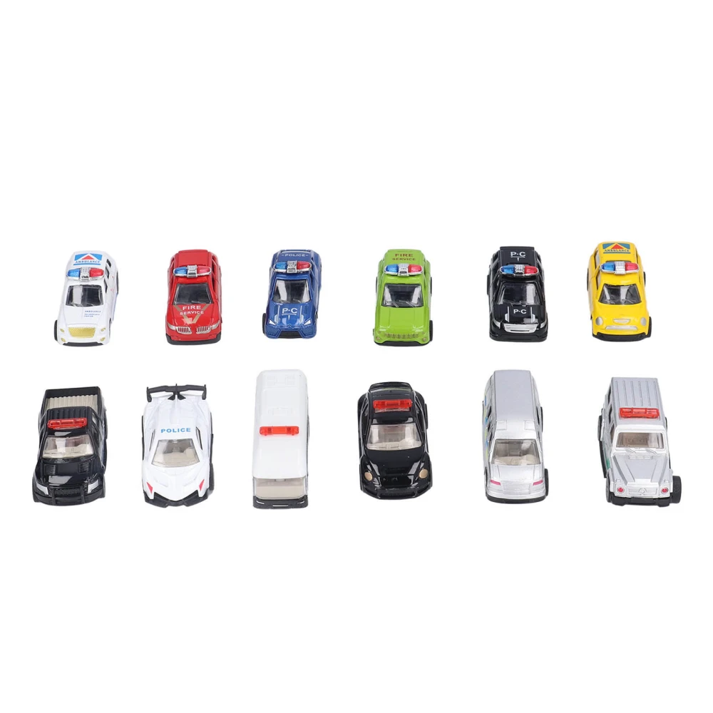 12Pcs Car Model 1:60 Pull Back Function Fun Imaginative Alloy Simulation Car Toy for Above 3 Years Old