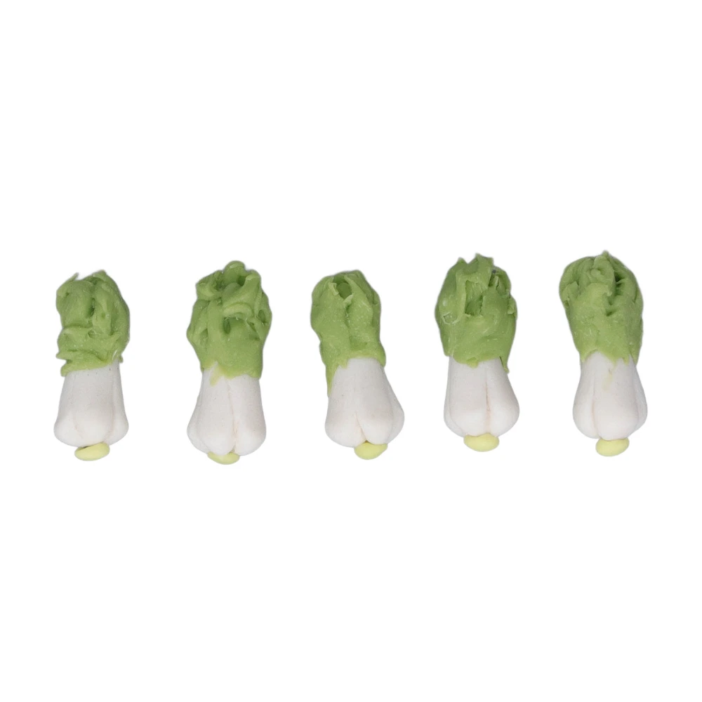 5pcs 1:12 Dollhouse Chinese Cabbage Model Children Cute Lifelike Miniature Vegetable Decoration Accessory