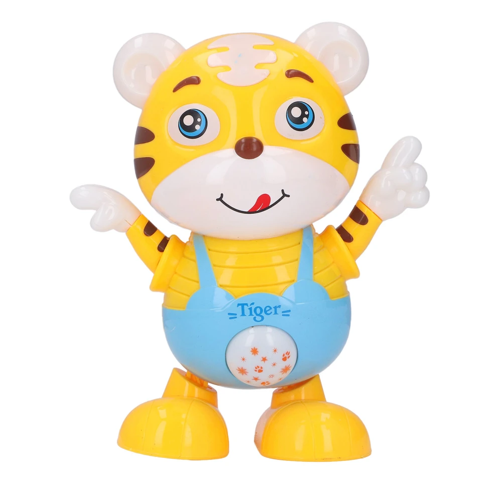 Dancing Robot Toy Cute Cartoon Tiger Electric Light Music Eco Friendly Safe Durable Kids Robot for Kid Above 3 Years Old