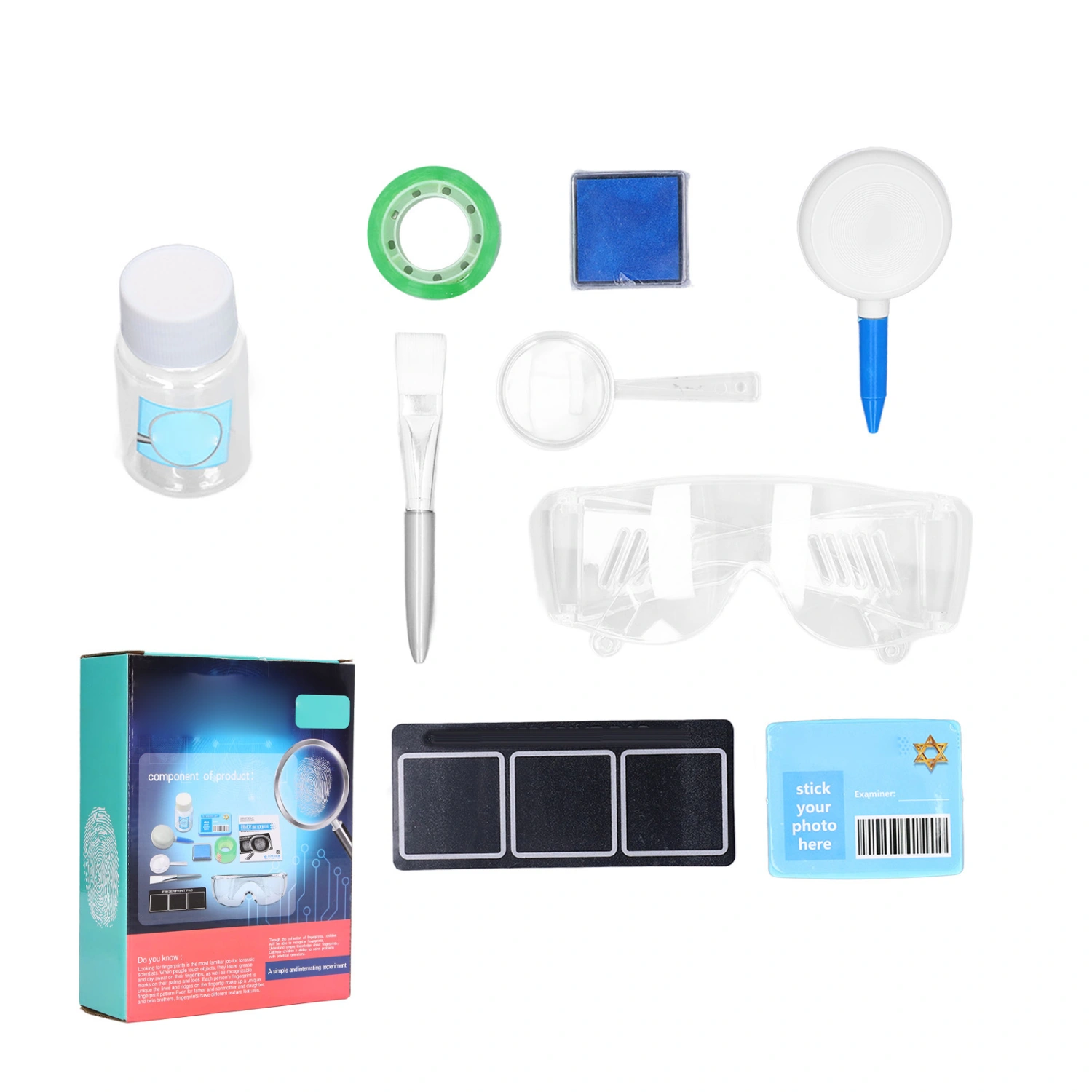 Complete Kids Fingerprint Identification Set Educational Fingerprint Science Experiment Kit