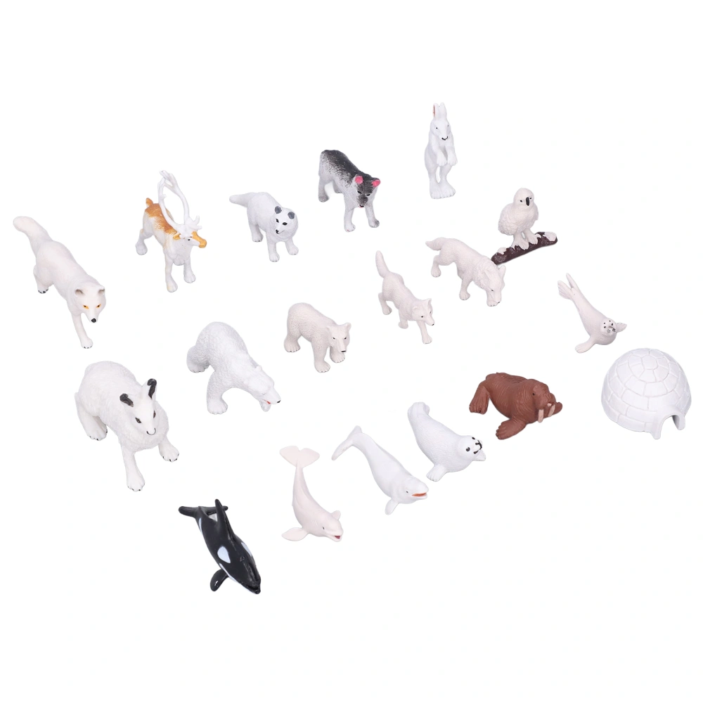 18 Pcs Artic Animals 3 Year Old Children Simulation Arctic Winter Animal Model Decoration Toys