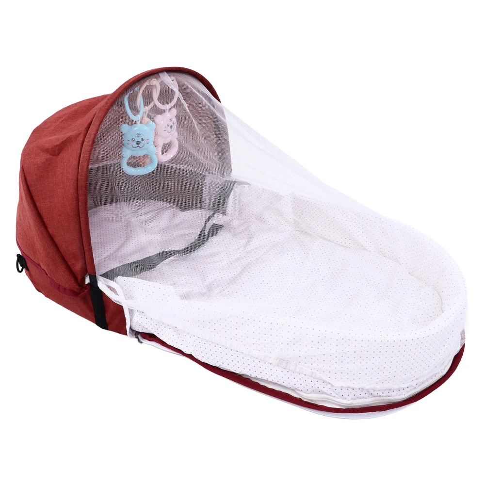 Foldable Baby Crib Soft Cloth Mosquito Net Portable Infants Travel Sleeping Bed With Quilt