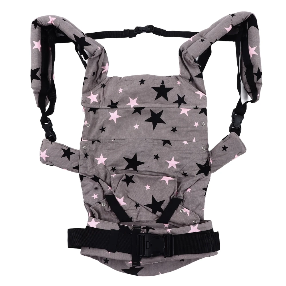 Baby Carrier Pink Star Pattern Cotton Material Breathable Comfortable Soft Infant Carrier Hipseat