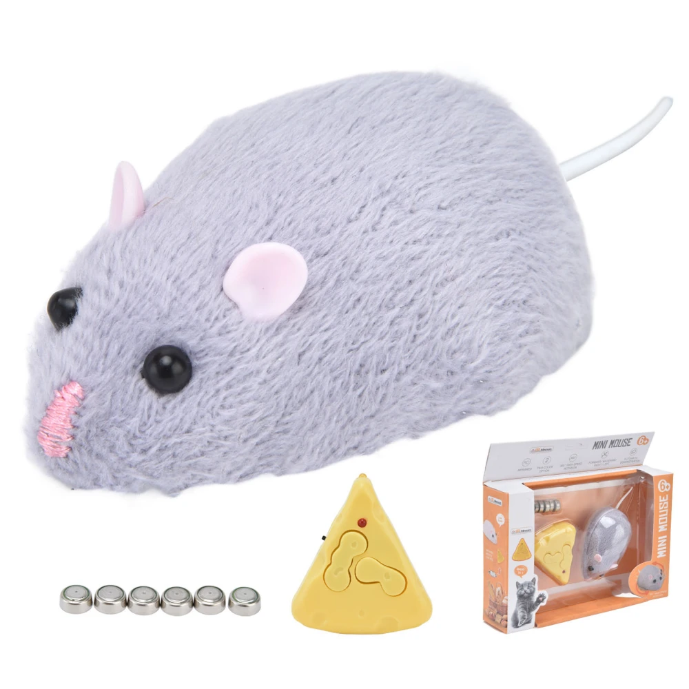 Remote Control Mouse Toy Fun Infrared Reality Environmental Protection ABS Electronic Components Spoof ToysGray