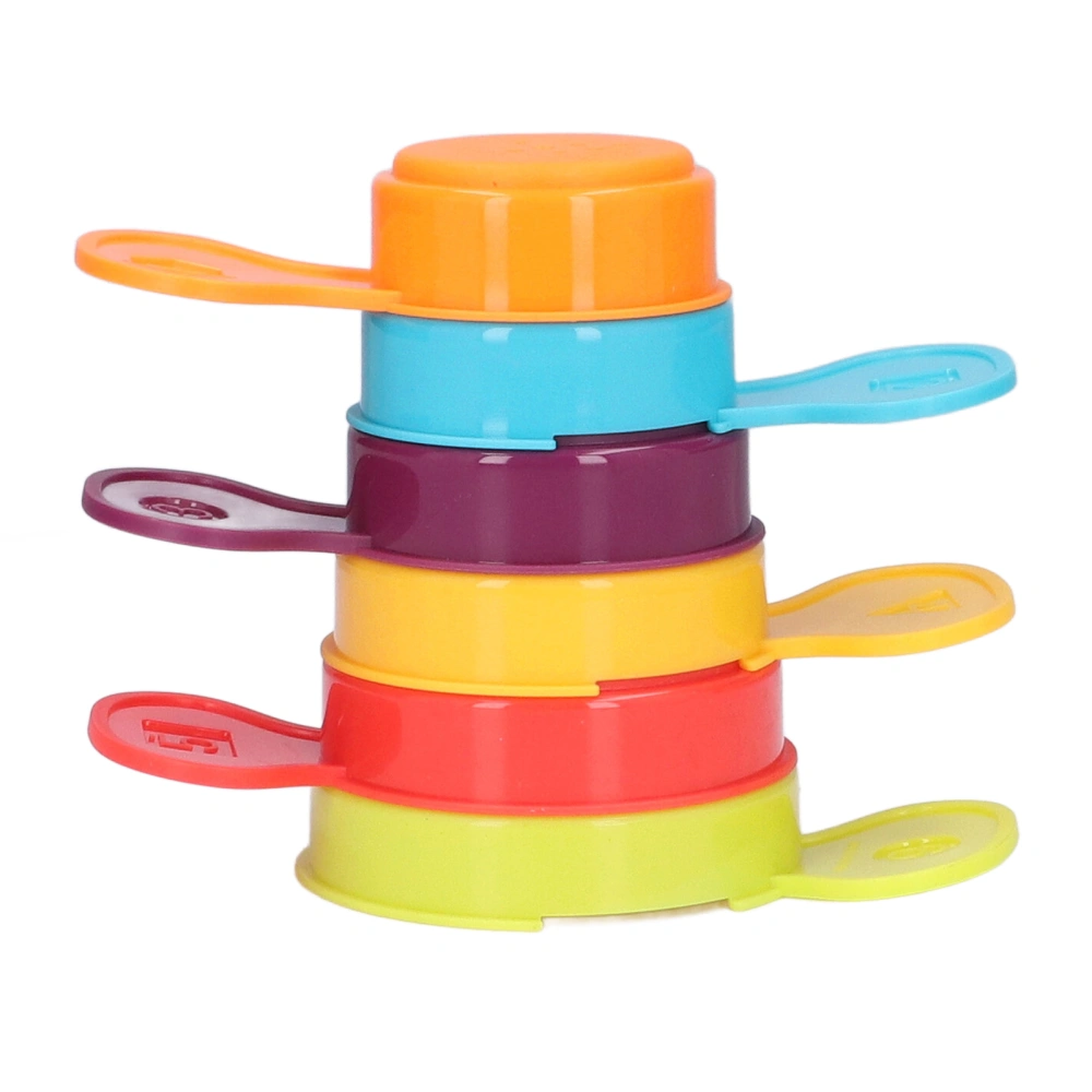 6pcs Baby Stacking Bath Cups Multi Colored Sunflower Sorting Building Stack Cups Bath Toys for Toddlers Infant