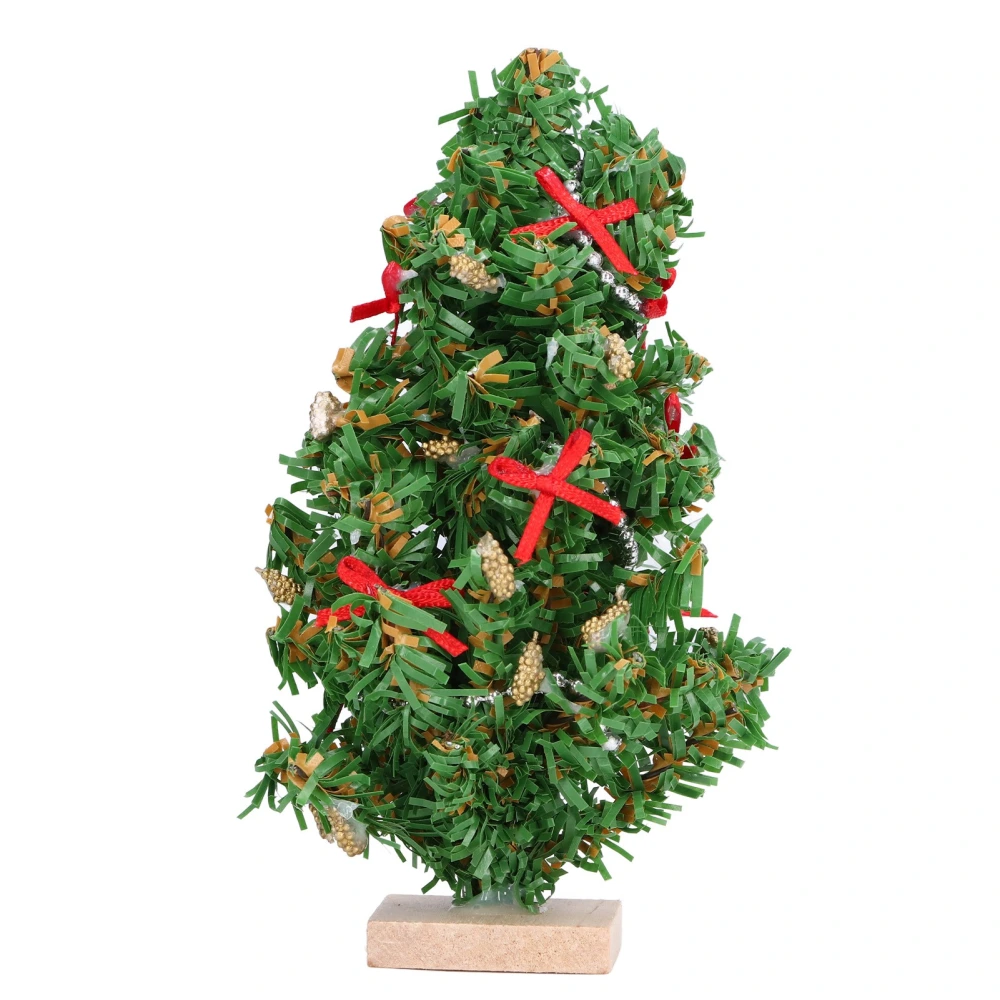 Mini Tabletop Christmas Tree 1: 12 Scaled Lifelike 4.7 Inch Dollhouse Christmas Decoration