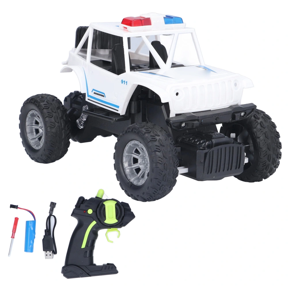 1:18 RC Car White Shock Resistant Strong Grip Fast Driving Speed Remote Control Toy for Above 8 Years Old