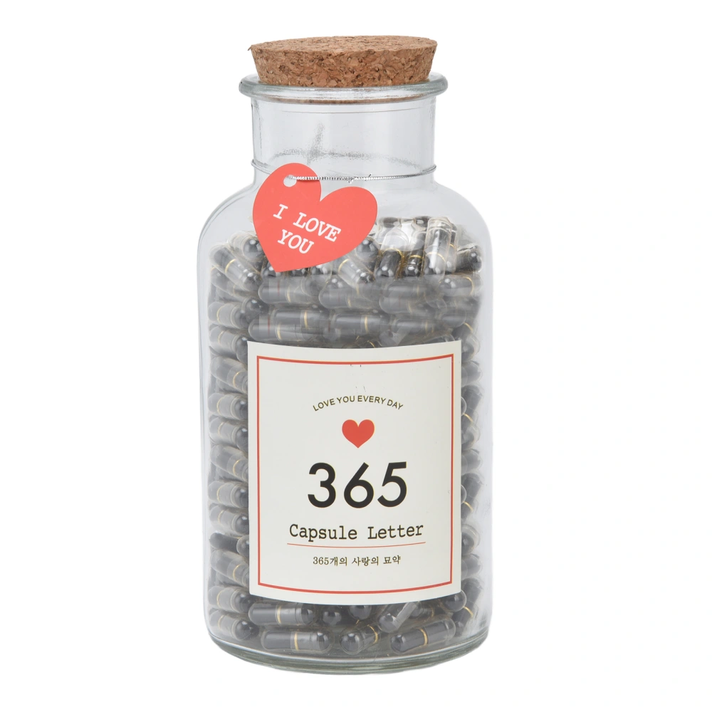 365pcs Capsule Message Cute Capsule Blank Message Gifts with Glass Bottle for Boyfriend Girlfriend