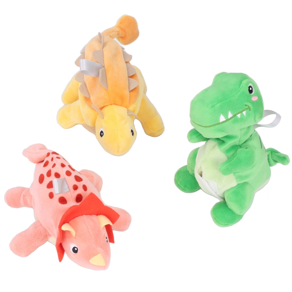 Dinosaur Plush Toy Infant Cute Dinosaur Egg Doll Pendant Gift with Hanging Ring for Baby Stroller Crib