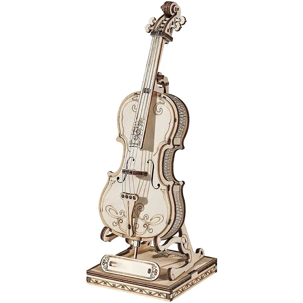 3D Wood Puzzle Model Kits for Boys and Girls DIY Model Building Kits Wooden Musical Instrument Jigsaw Toy