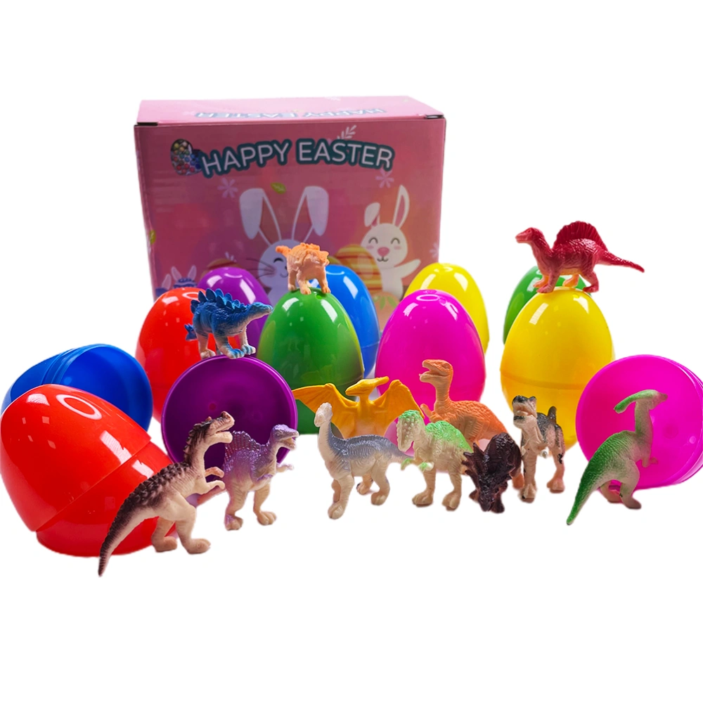 12 Pcs Easter Eggs with Dinosaur Toy Cars Surprise Box Gift Race Cars Dinosaur Eggs Gift for Children