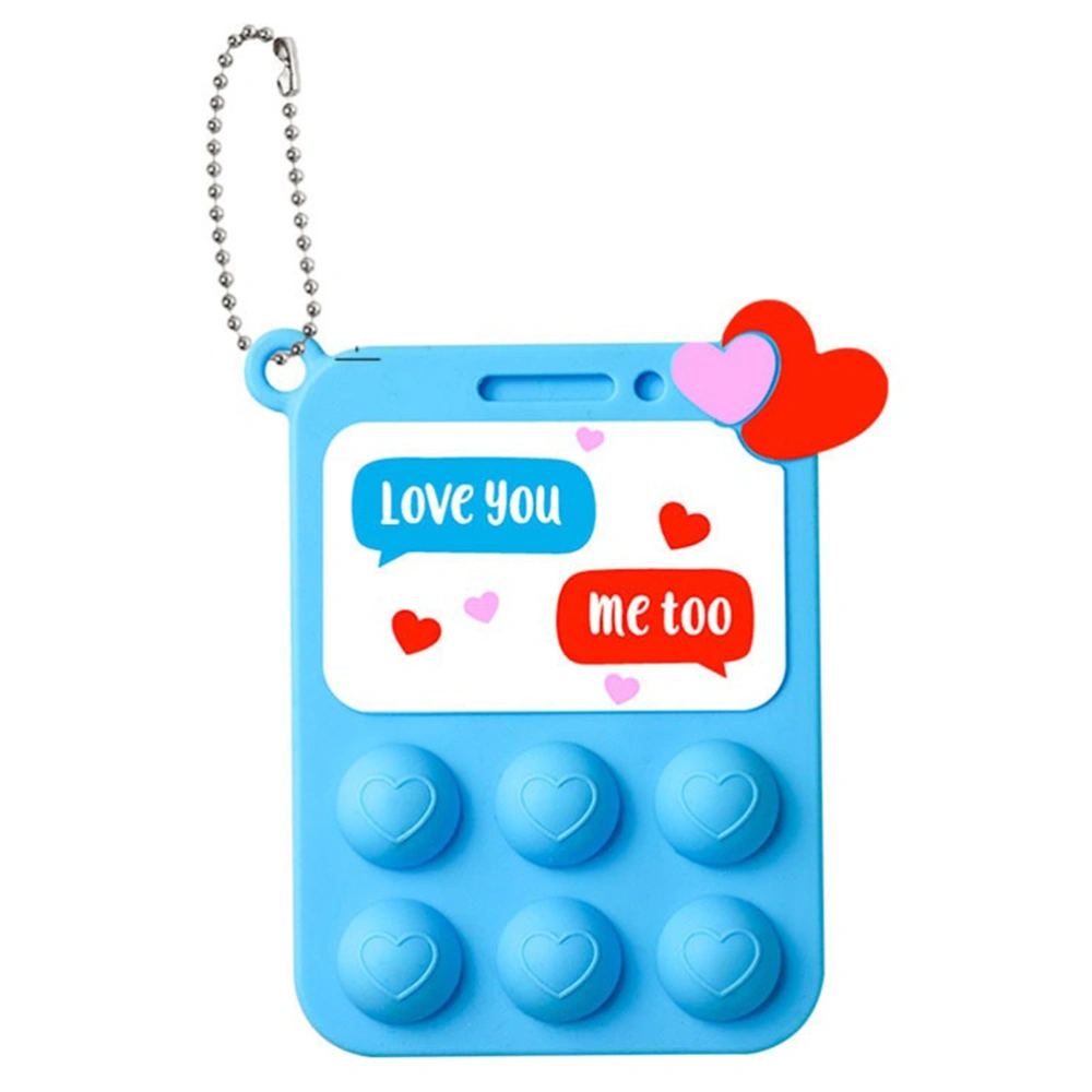 Valentine's Day Heart Shaped Push Bubble Keychain Anti Stress Sensory Relaxing Toy Stress Relief Game Keyring